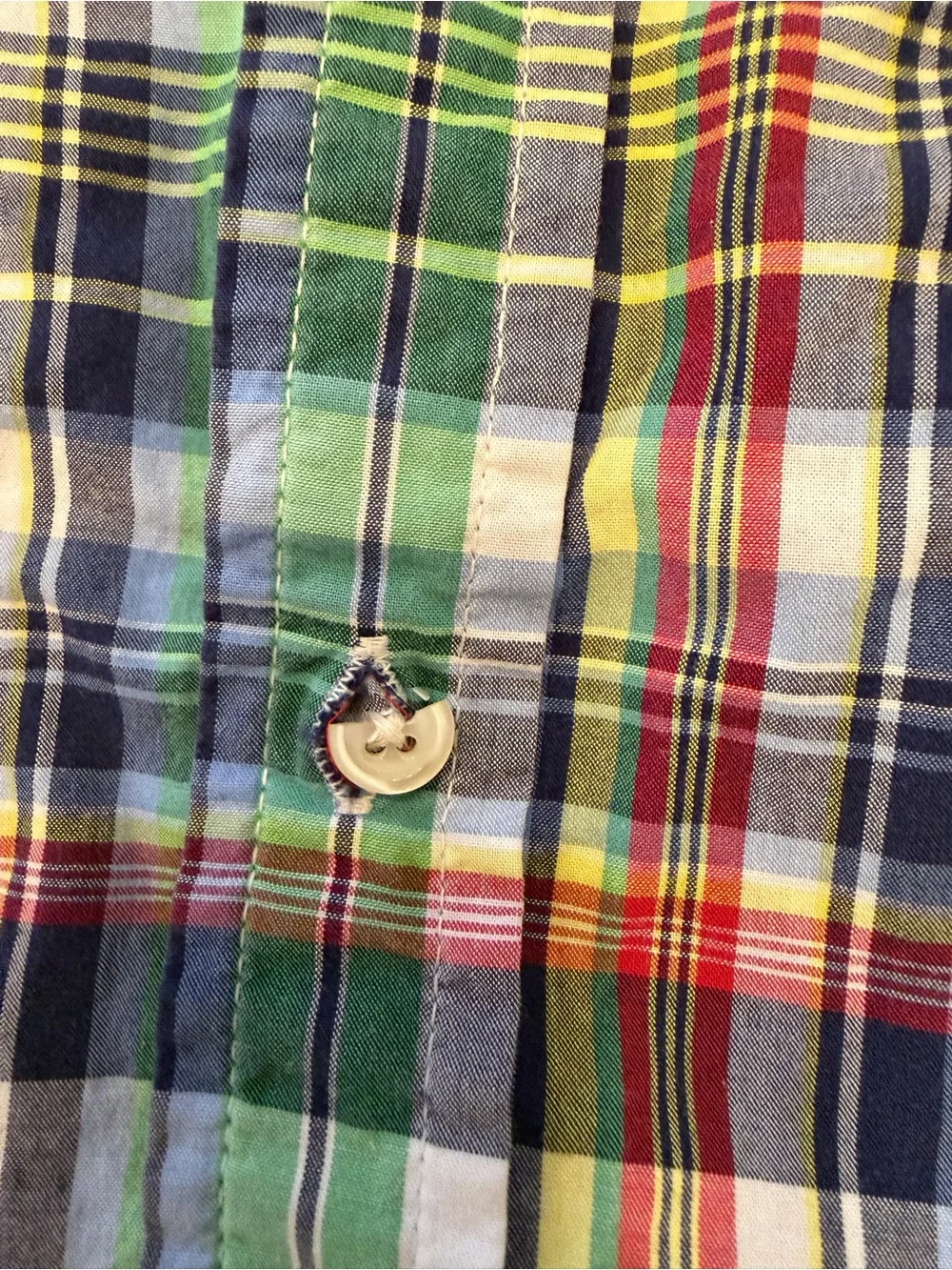 Ralph Lauren Multicolor Plaid Short Sleeve Button Down Shirt XL 18-20